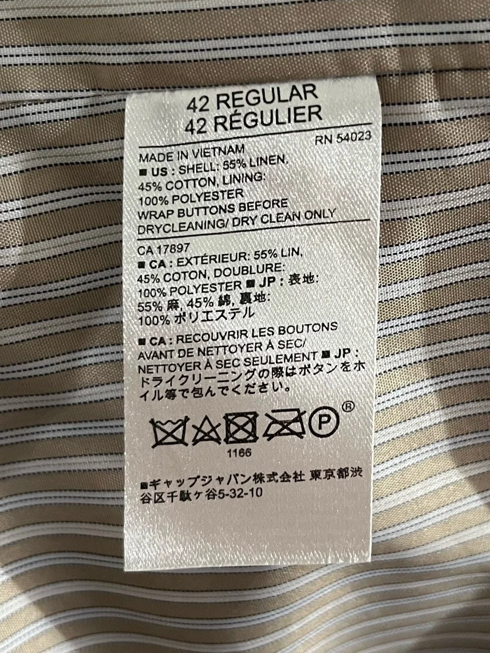 Banana Republic Light Gray Linen/ Cotton Blend Single-Breasted Blazer